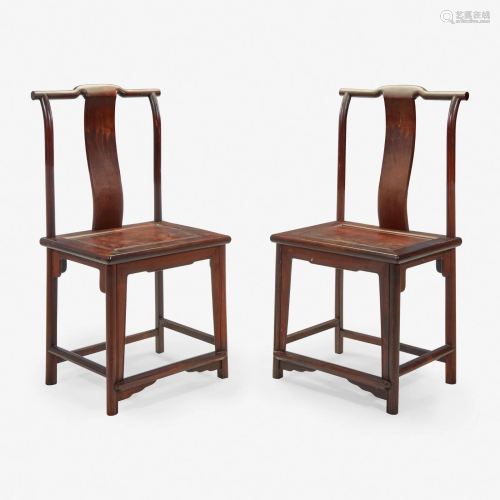 A pair of Chinese side chairs, possibly jichimu 椅