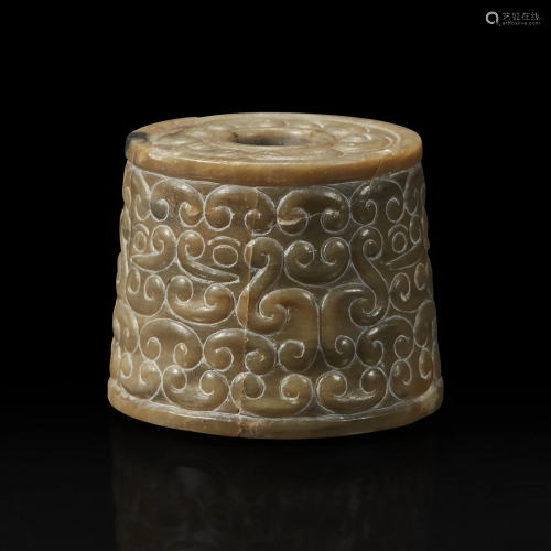 A Chinese Warring States style jade bead 战