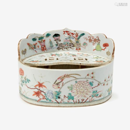 An unusual Chinese famille-rose decorated porcelain