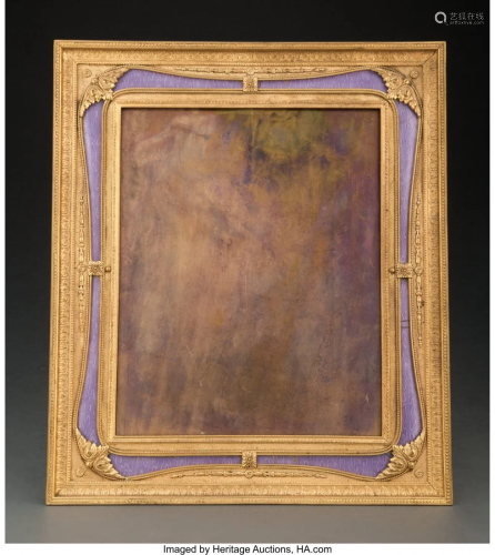 A French Enameled Gilt Bronze Frame, early 20th