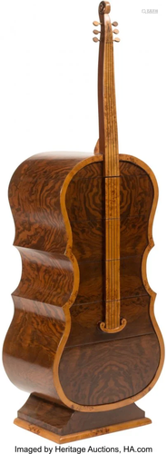 An Art Deco-Style Mahogany and Bird's Eye Maple