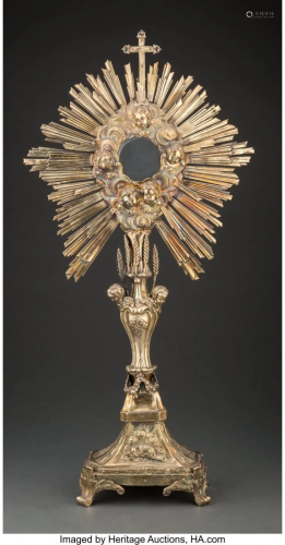 A French Silver Gilt Monstrance Marks