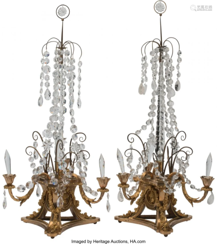 A Pair of French Régence-Style Gilt Bronze Gira