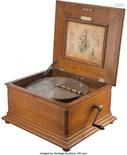 A Regina Company Model No. 39 Oak Music Box with