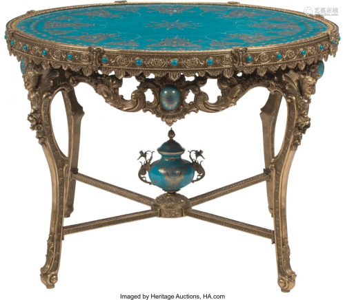 A Louis XV-Style Gilt Bronze Mounted and Carved