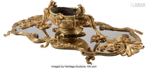 A Monumental French Louis XV-Style Gilt Bronze S