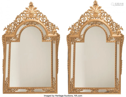 A Pair of French Neoclassical-Style Carved Giltw