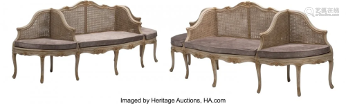 A Pair of French Louis XV-Style Painted and Part