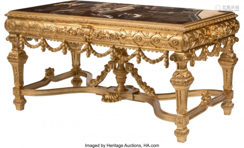 A French Baroque-Style Carved Giltwood Salon Tab
