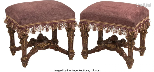 A Pair of French Régence-Style Partial Gilt Uph