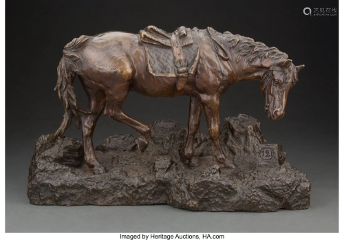 A Bronze Figure of a Horse 10-3/4 x 17 x 9 inch