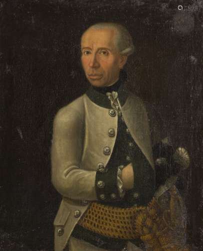 German School, 18th Century, Portrait of an officer.