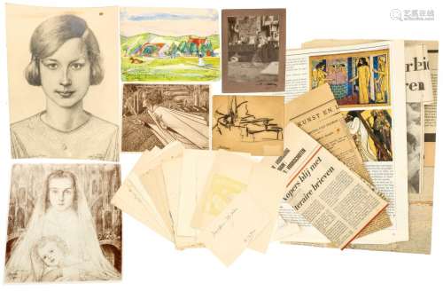 An extensive lot comprising correspondence, (2) drawings and...
