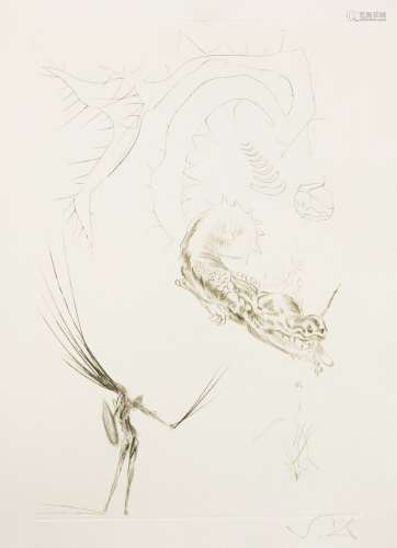 Salvador Dali (Figueres 1904-1989), Tristan and the dragon, ...