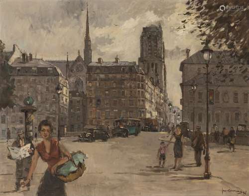 Jan Korthals (Amsterdam 1916 - 1972), View of Paris with the...