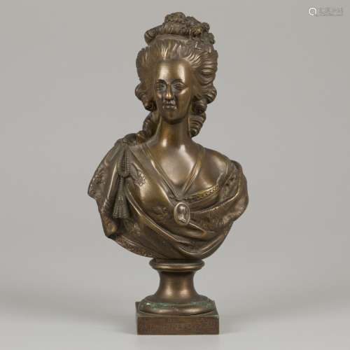 A 19th. C. bust of a lady, ca. 1900.