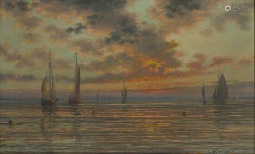 Karel Johan Baerwaldt (Belgian 1862-1922) - Incoming fishing...