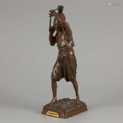 Louis-Auguste Hiolin (1846 - 1910), A bronze sculpure of a w...