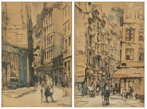 Jan Korthals (Amsterdam 1916 - 1972), A set of (3) Parisian ...