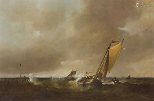 Frans J. van der Heide (Schiedam 1936 - ?), Shipping on a ro...