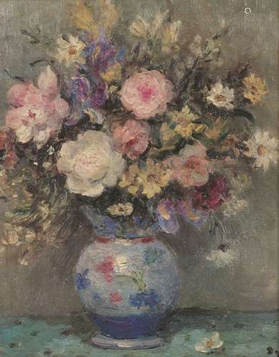 Marcel Dyf (Parijs 1899 - 1985 Bois d'Arcy, Fr.), Peonies an...