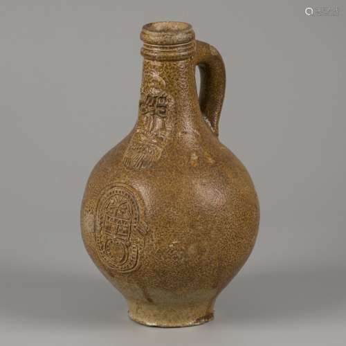 A bartmann/ 'Bartmann' stoneware jug with tiger salt glaze, ...