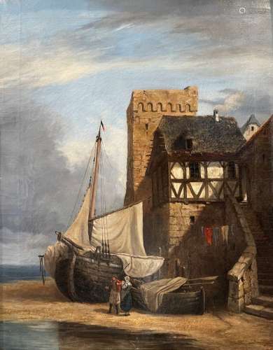 School of Brittany, A fishing smack outside the city walls.