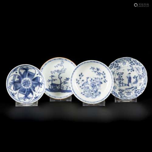 A lot comprised of (4) porcelain plates with floral decorati...