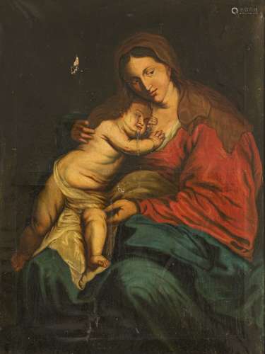 Follower of Jacob Jordaens, ca. 1800. Madonna and child.