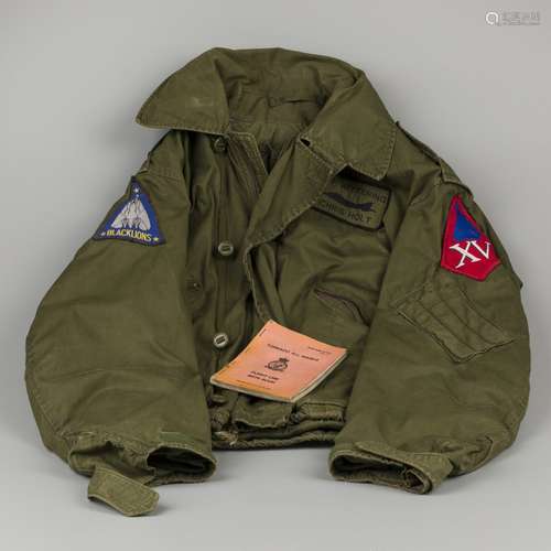 A flight jacket / bomber jacket, Black Lions, F14 Tomcat, to...