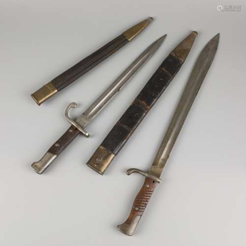 A lot comprised of (2) German WWI Mauser bayonets, 1st quate...