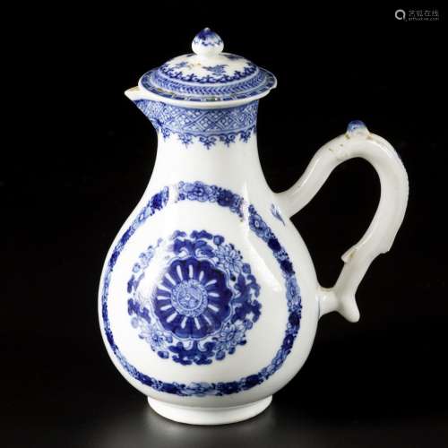 A porcelain pitcher with floral decoration for the Persian m...