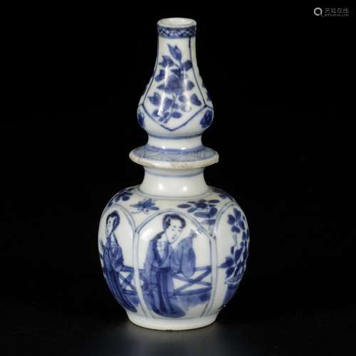 A porcelain vase with Lingzhi's decor in division, marked wi...