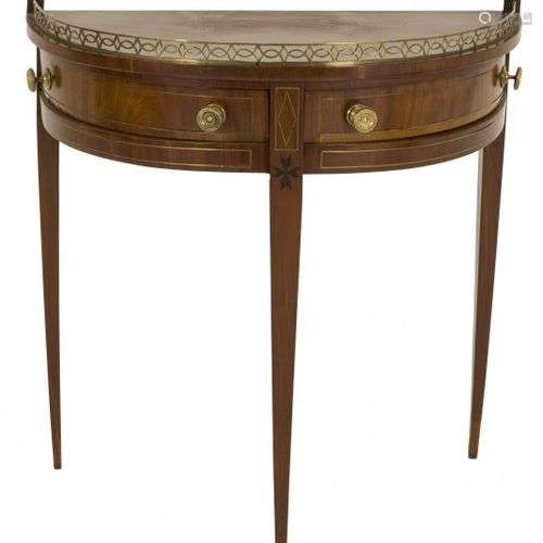 An Empire-style demi-lune / crescent table, Dutch, late 19th...