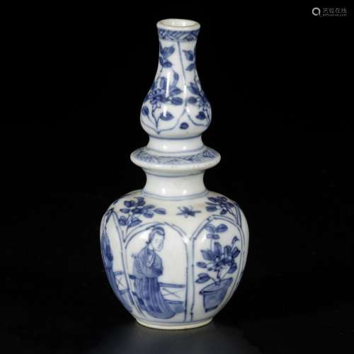 A porcelain vase with Lingzhi's decor in division, marked wi...