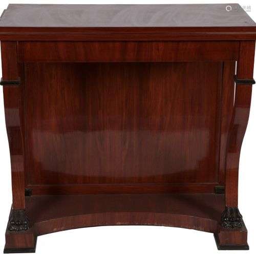 A Biedermeier-style mahogany veneered trumeau, Dutch, early ...