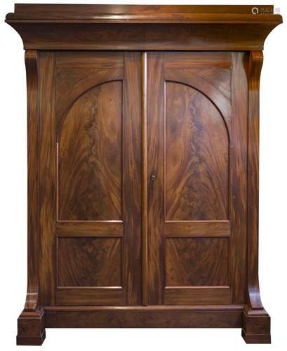 A mahogany veneered Biedermeier cabinet, Dutch, 2nd quarter ...