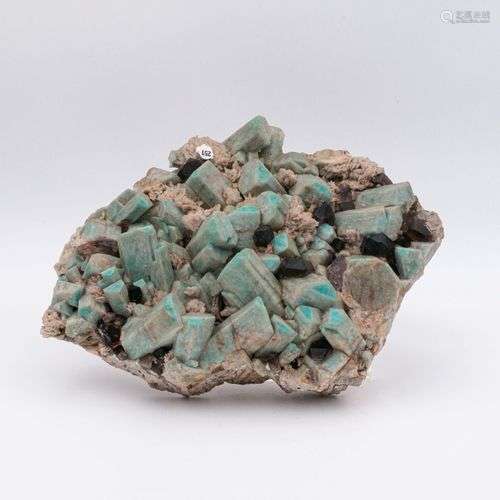 AMAZONITE ET QUARTZ PIKES PEAK COULEUR NATURELLE (22cm)