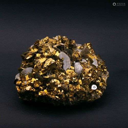 SIDERITE ET CHALCOPYRITE KAIWU GUIZHOU CHINE (16cm)