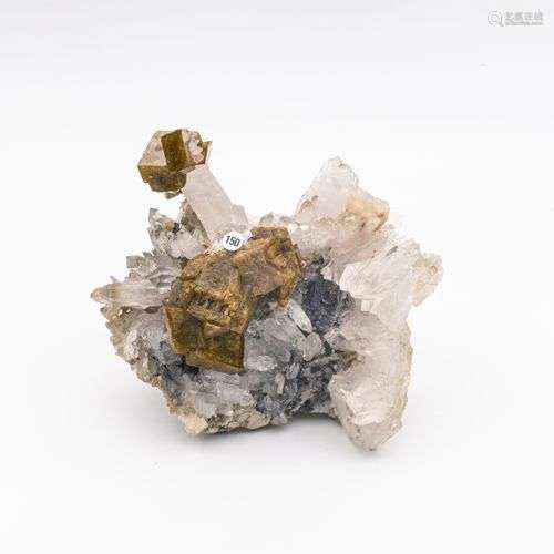 SIDERITE ET QUARTZ AKKA MAROC (13cm)