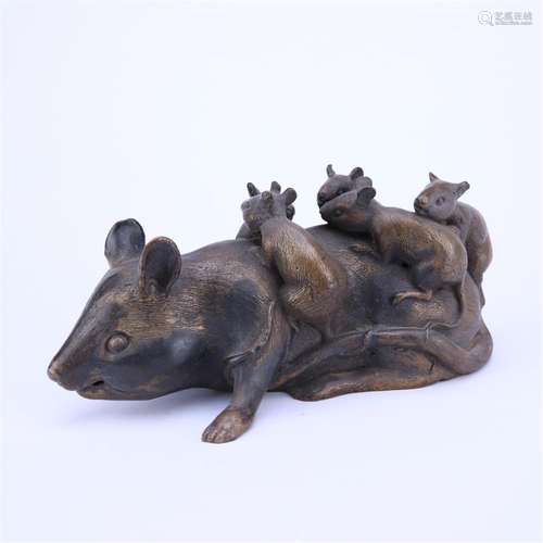 A Chinese Bronze Mouse