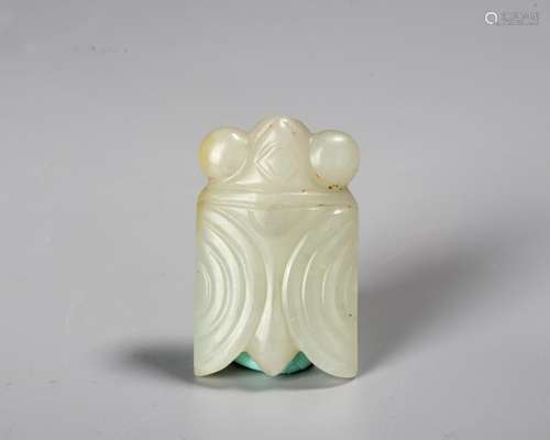 A Chinese Jade Carving Of a Pupa Of a Cicada,Han