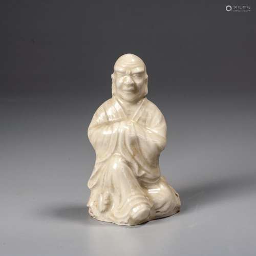 A Chinese White-Glazed Figure Of Arhat,Liao Or Northern