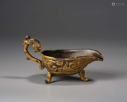 A Chinese Bronze Cup,Warring States Period-Han Dynasty