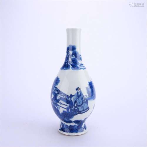 A Chinese Blue And White Vase,Qing Dynasty