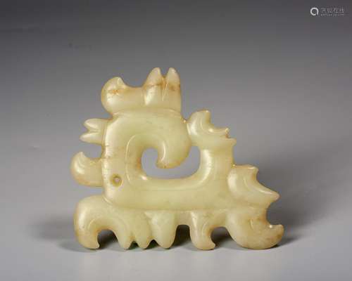 A Chinese White Jade Pendant,Western Han Dynasty