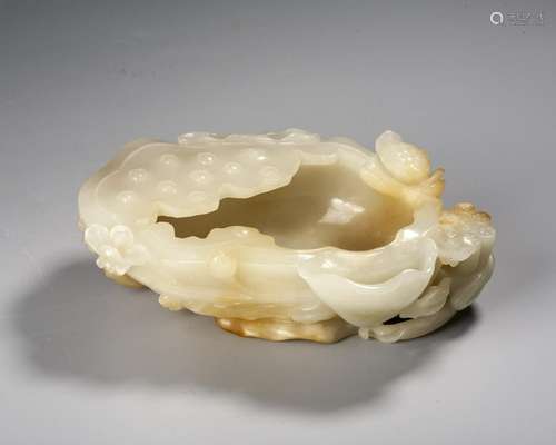 A Chinese Carved Jade Washer,Qing Dynasty