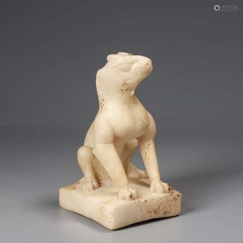 A Chinese Marble Stone Lion,Tang Dynasty