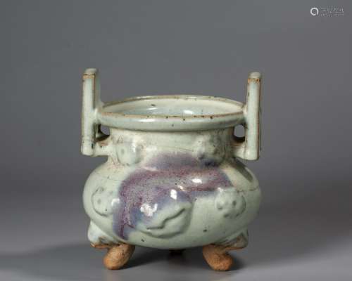 A Chinese Junyao Tripod Censer , Song Dynasty