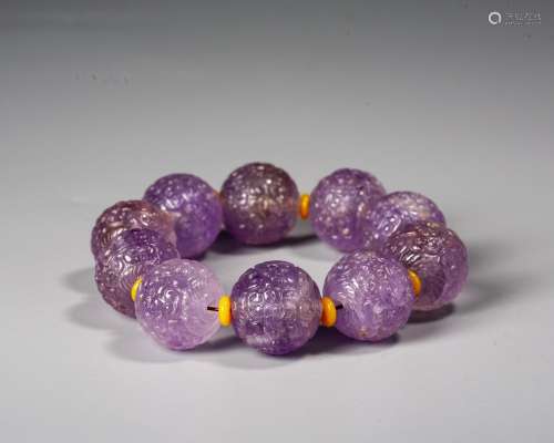 A Chinese String of Amethyst,Qing Dynasty